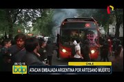 Chile: atacan embajada de Argentina en medio de una protesta