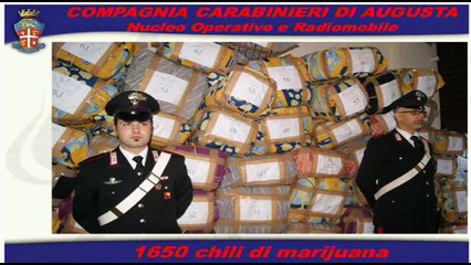 Augusta - Sequestro di 1650 kg marijuana in Baia Silenzio