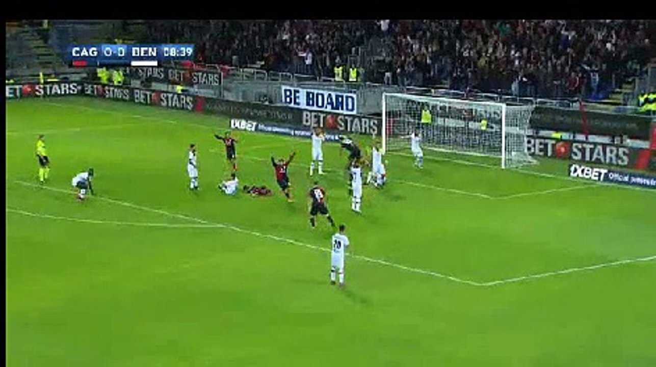 Cagliari 1  -  0  Benevento 25/10/2017 Paolo Farago Super Goal 9' HD Full Screen .