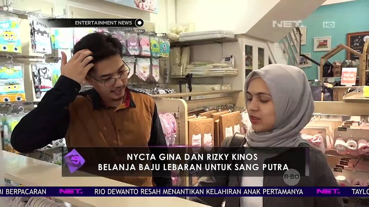 Nycta Gina & Rizki Kinos Belanja Baju Lebaran Untuk Sang Putra