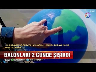 100 Helyum balonla uçan çılgın adam