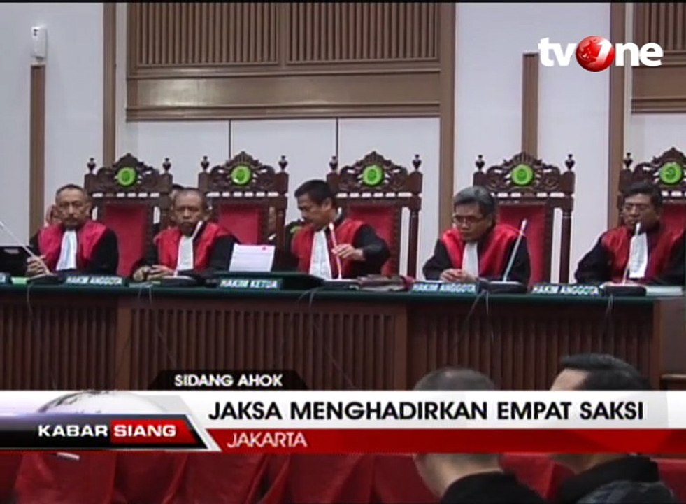 Sidang Ahok Kesembilan, JPU Hadirkan Empat Saksi