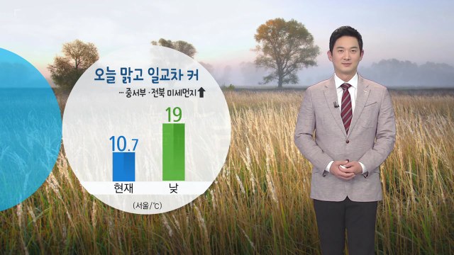 [날씨] 일교차 큰 가을 날씨...중서부·전북 미세먼지 '나쁨' / YTN