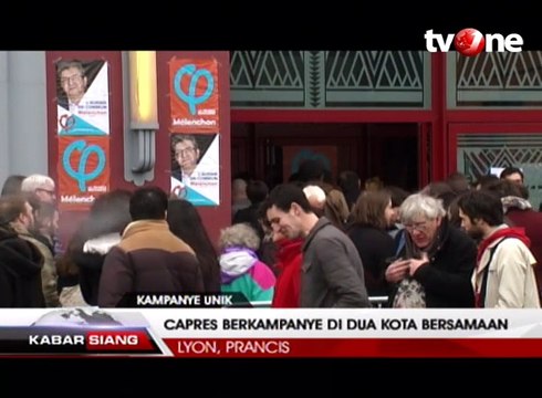 Capres Perancis Kampanye di 2 Kota Berbeda Pakai Hologram