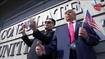 Donald Trump dan Kim Jong Un Berpelukan di Hong Kong