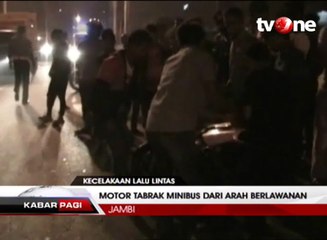 Motor Tabrak Minibus dari Arah Berlawanan, 2 Orang Tewas