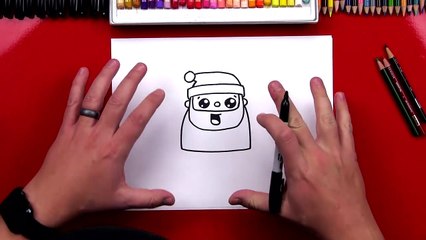 How To Draw Cartoon Santa Claus
