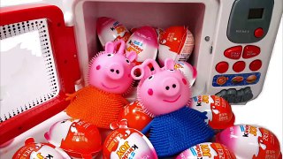 Peppa Pig Kinder Surprise Microwave Like Home Appliance Learn Colors Play Doh Molds Nursery Rhymes