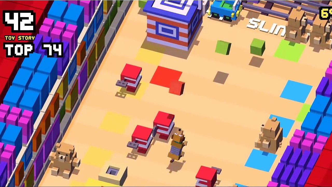 DISNEY CROSSY ROAD GAMEPLAY | FUN FREE APP | RADIOJH GAMES