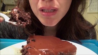 ASMR: Gooey Chocolate Cake & Frosting | Eating Sounds