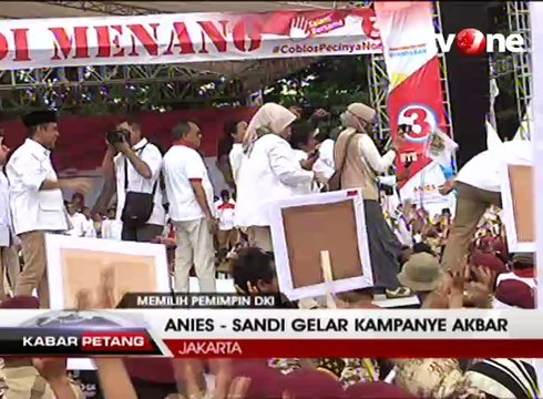 Anies Sandi Gelar Kampanye Akbar di Lapangan Banteng
