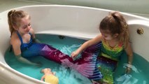 MERMAIDS eat a MAGIC Gummy turn into TROLLS! Mr. Bubble Bath and Play Doh Girl Surprise Toys