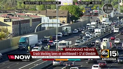 I-17 Glendale crash closes several lanes during rush hour