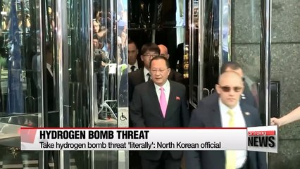 North Korean official tells U.S. to take hydrogen threat 'literally'