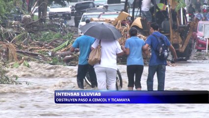 Intensas lluvias obstruyen paso a Ticamaya