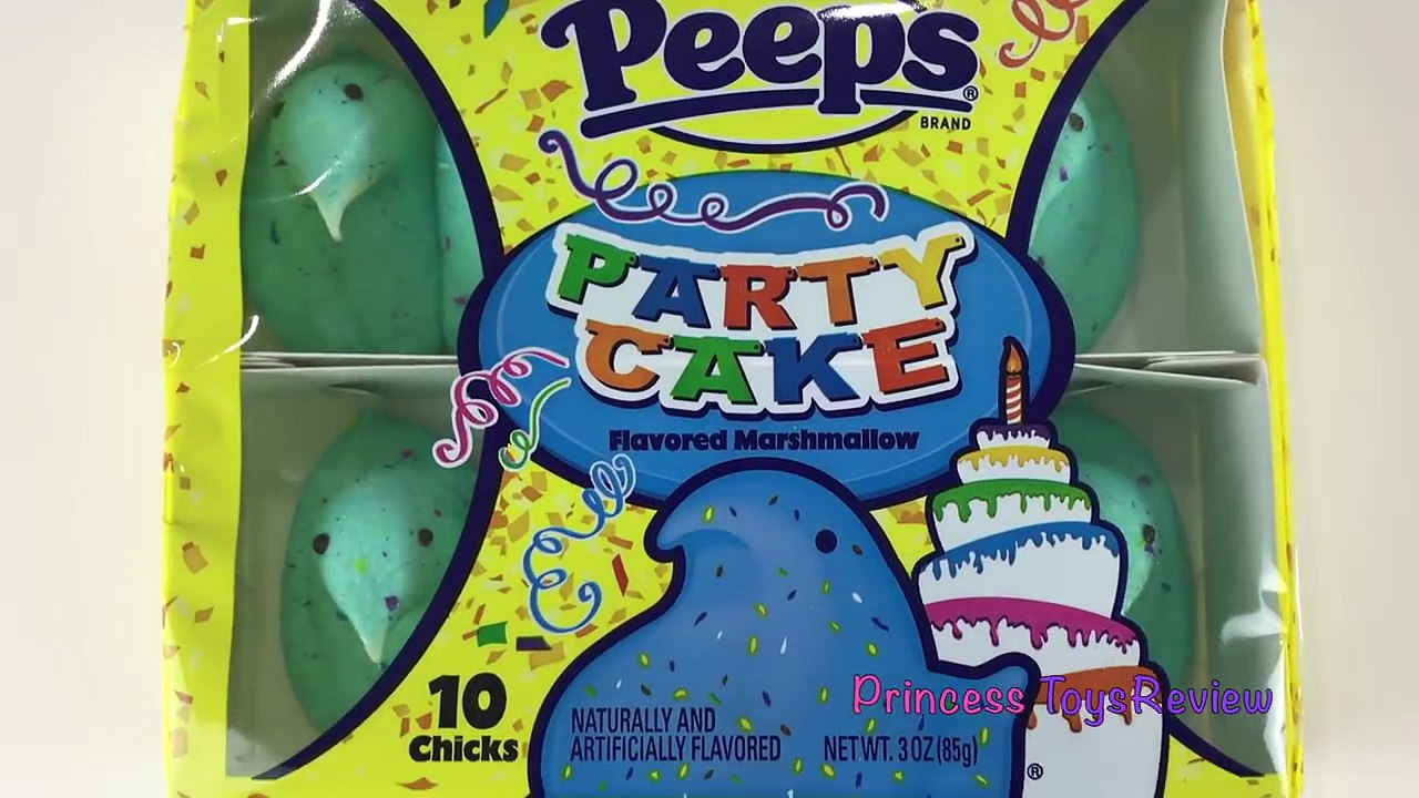 PEEPS Tasting Challenge NEW Mystery Flavors Gummy Candy Disney Tsum Tsum Egg Surprise Toys Princess
