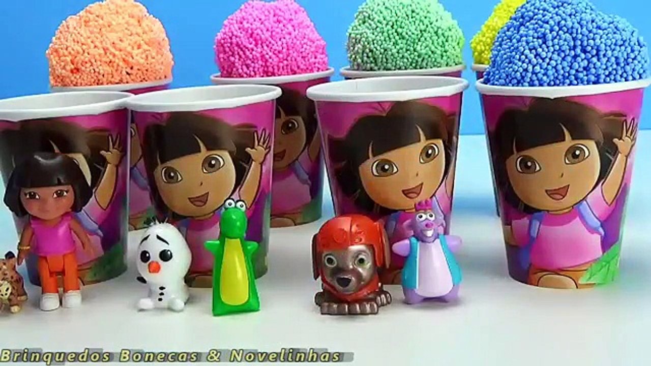 Dora a Aventureira Copos Surpresas Massinha de Espuma Foam Clay Dora the Explorer toy Surprise Eggs