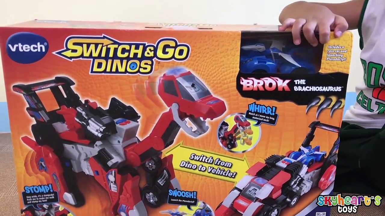 Robot DINOSAUR CARS Toys - Vtech Switch and Go Dinos Transforms Brok the Brachiosaurus for kids-CZz9-5BFO00