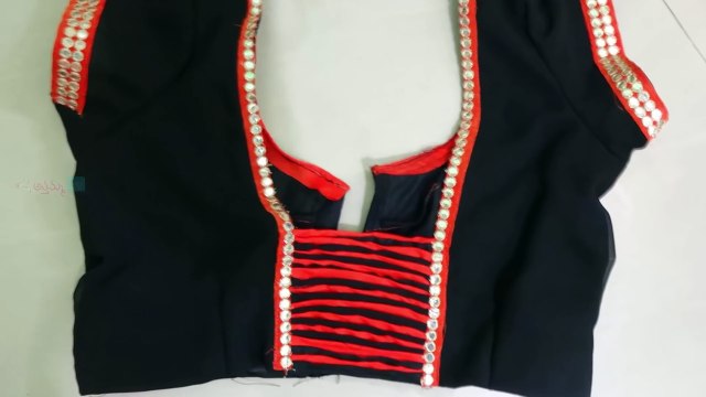 Designer Saree Pleat Model Back Neck Cutting and Stitching in Telugu by :: Attamma TV ::