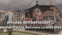 Artistas embellecen un cementerio boliviano con murales