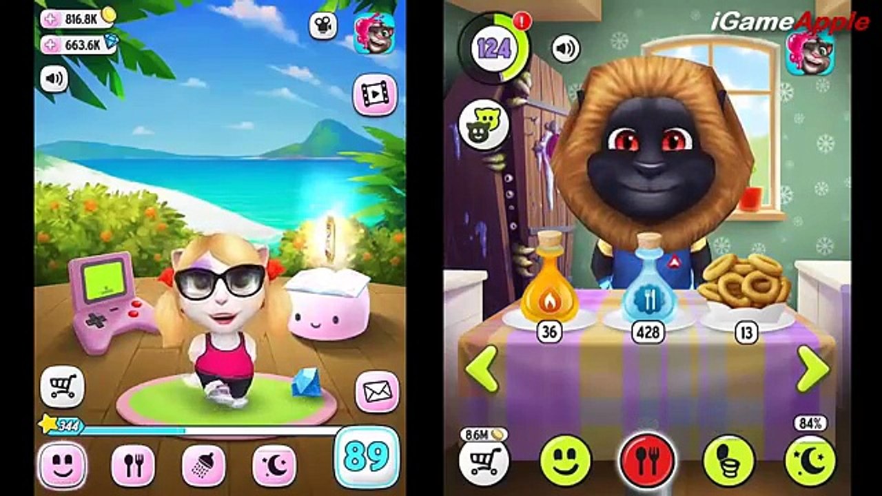 My Talking Tom Great Makeover My Talking Angela iPad Gameplay HD
