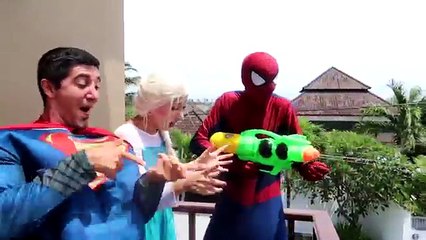 Frozen Elsa AMAZING NUTELLA PRANK! Spiderman Hulk & Joker Toys Kids Pepsi Funny Movie in Real Life