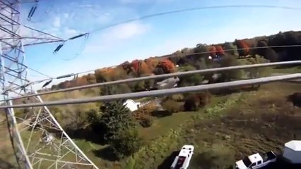 Dangerous Fun Playing with 765,000 Volt High Power Transmission Lines