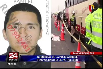Panamericana Sur: trasladan a la morgue restos de policía fallecido en Lurín