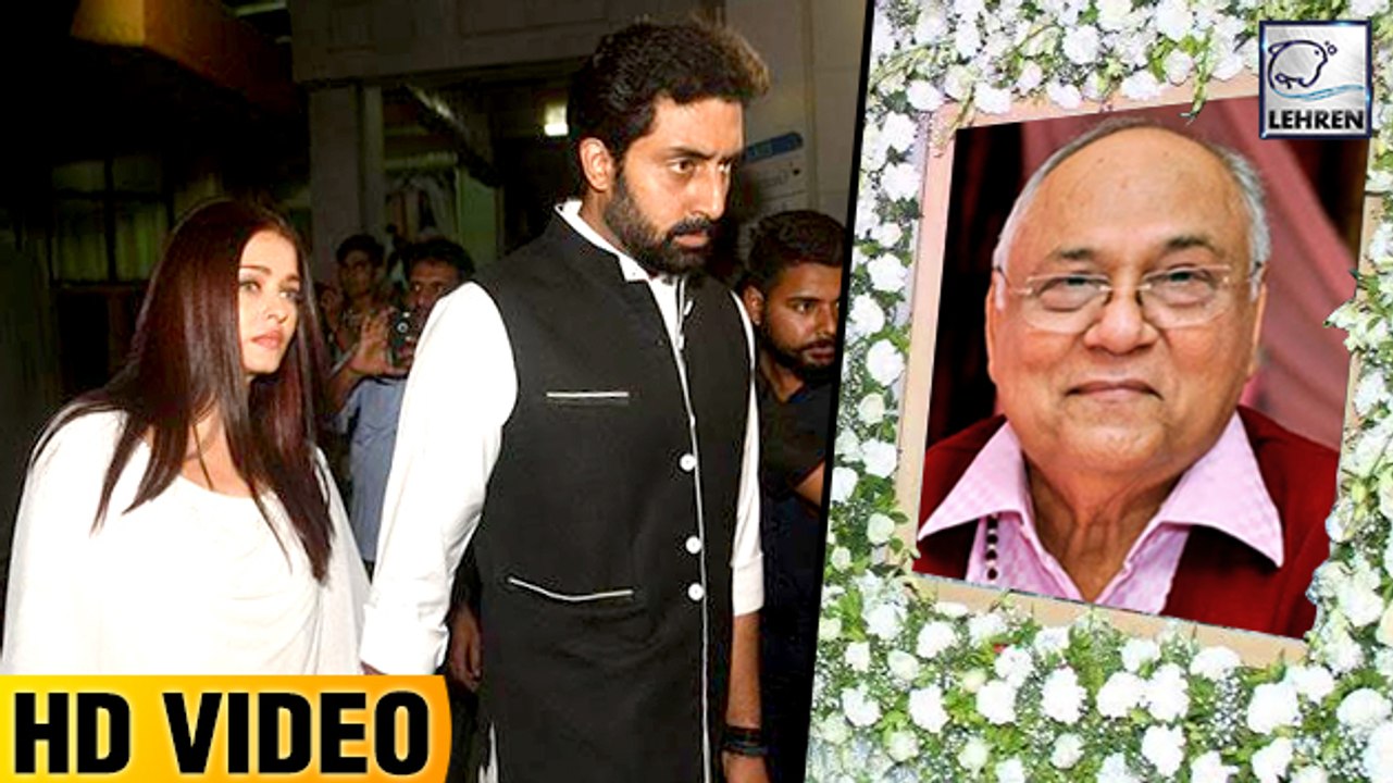 Aishwarya And Abhishek At Rani Mukerji's Father's Prayer Meet