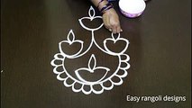 latest diwali rangoli designs 2017  simple deepam kolam with dots  easy diwali muggulu   rangaval