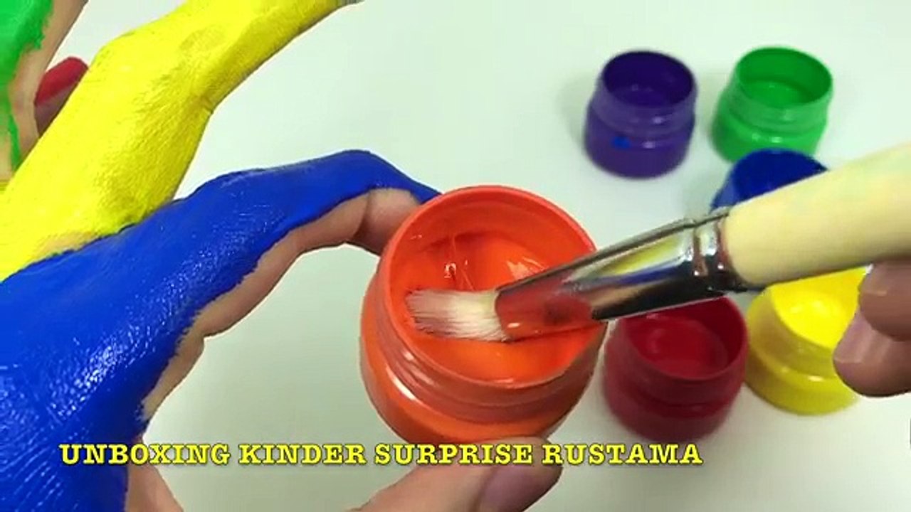 Learn Colors for Children Body Paint Finger Song Учим Цвета Открываем Киндер Сюрприз,Сборник