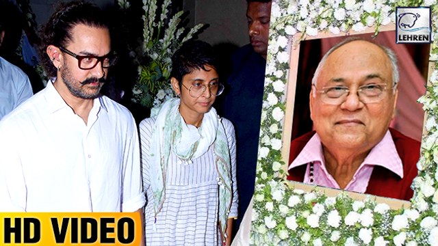 Aamir Khan And Kiran Rao At Rani Mukerji's Father's Prayer Meet