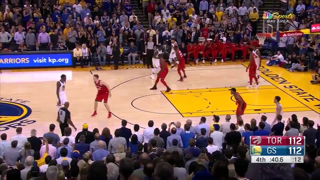 Steph Curry's slow motion dance after scoring three pointer vs Raptors!