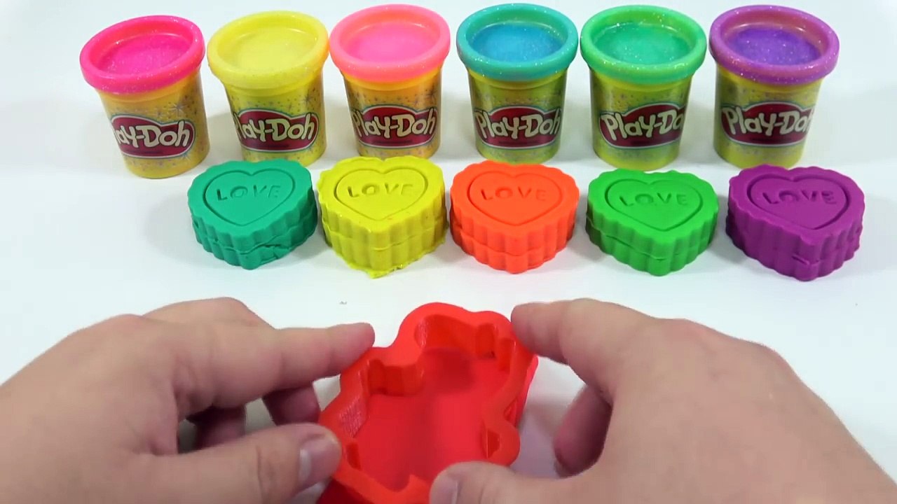 Learn Colors Play Doh Heart Fun PEPPA PIG and Creative for Kids Finger Family Nursery Rhymes-WZHDTj9s5rc