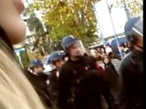 blocus a nanterre avec les crs