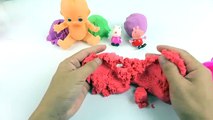 Peppa Pig Learn Colors Play Doh How to make Rainbow Kinetic Sand Ice cream for Kids-gAAoJwGzw1Y