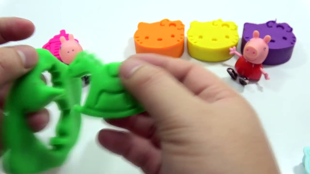 Play Doh Milk Bottle Fun & Creative for Kids Learn Colors - Peppa Pig Finger Family PEZ Rhymes-jXBj797aC6w