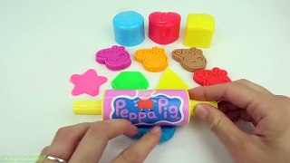 Learn Colors and Shapes with Play Doh Peppa Pig Surprise Toys for Kids