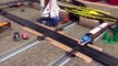 Thomas The Tank Engine Slot Cars and Train Crashes with The A Team with Slow Motion