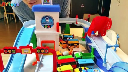 타요 트랙세트와 주차장놀이 합체★ 꼬마버스 타요 친구들이 빙글빙글 장난감 놀이 뉴욕이랑놀자 NY Toys