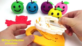 Play and Learn Colours with Playdough Apples with PJ Masks Molds Fun and Creative for Kids