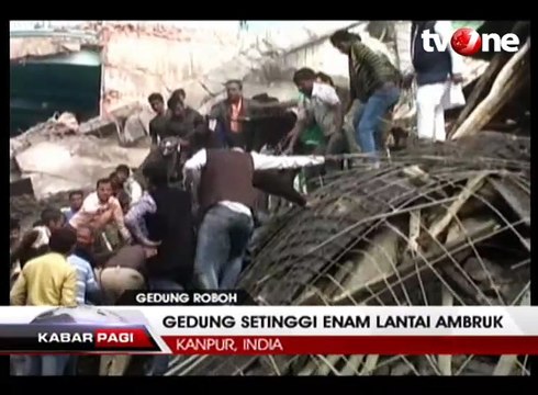 Gedung Enam Lantai Ambruk di India, 5 Orang Tewas