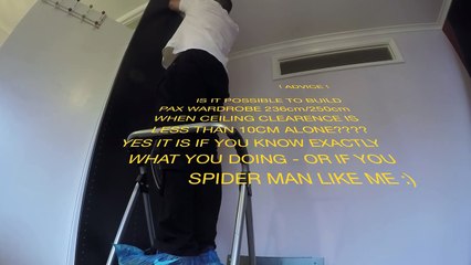 How to assemble Ikea Pax Wardrobe standing up alone