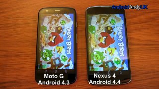 Motorola Moto G v Nexus 4 Head to Head (Benchmark, GPS, Speaker, Browser)