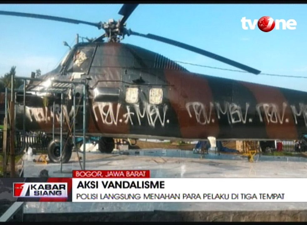 Tiga Pelaku Vandalisme Helikopter AU Ditangkap Polisi