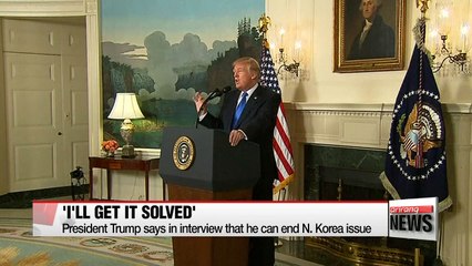 Pres. Trump says he will solve N. Korean issue