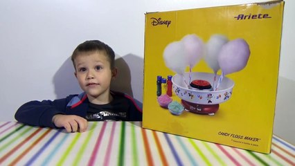 Сладкая вата делаем сладость на моргающей палочке We are making cotton candy maker