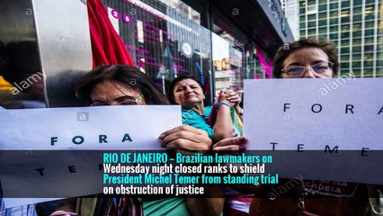 President Temer of Brazil Dodges Corruption Prosecution, Again