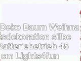 LED Deko Baum Weihnachtsdekoration silber Batteriebetrieb 45cm Lights4fun