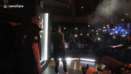 Fans welcome Anthony Joshua for open workout in Cardiff